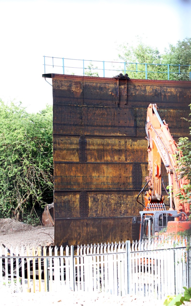 Demolition of the Highbrooms gas holders - progress July 2013